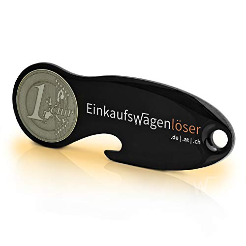Einkaufswagenlöser Form 2 Münze schwarz