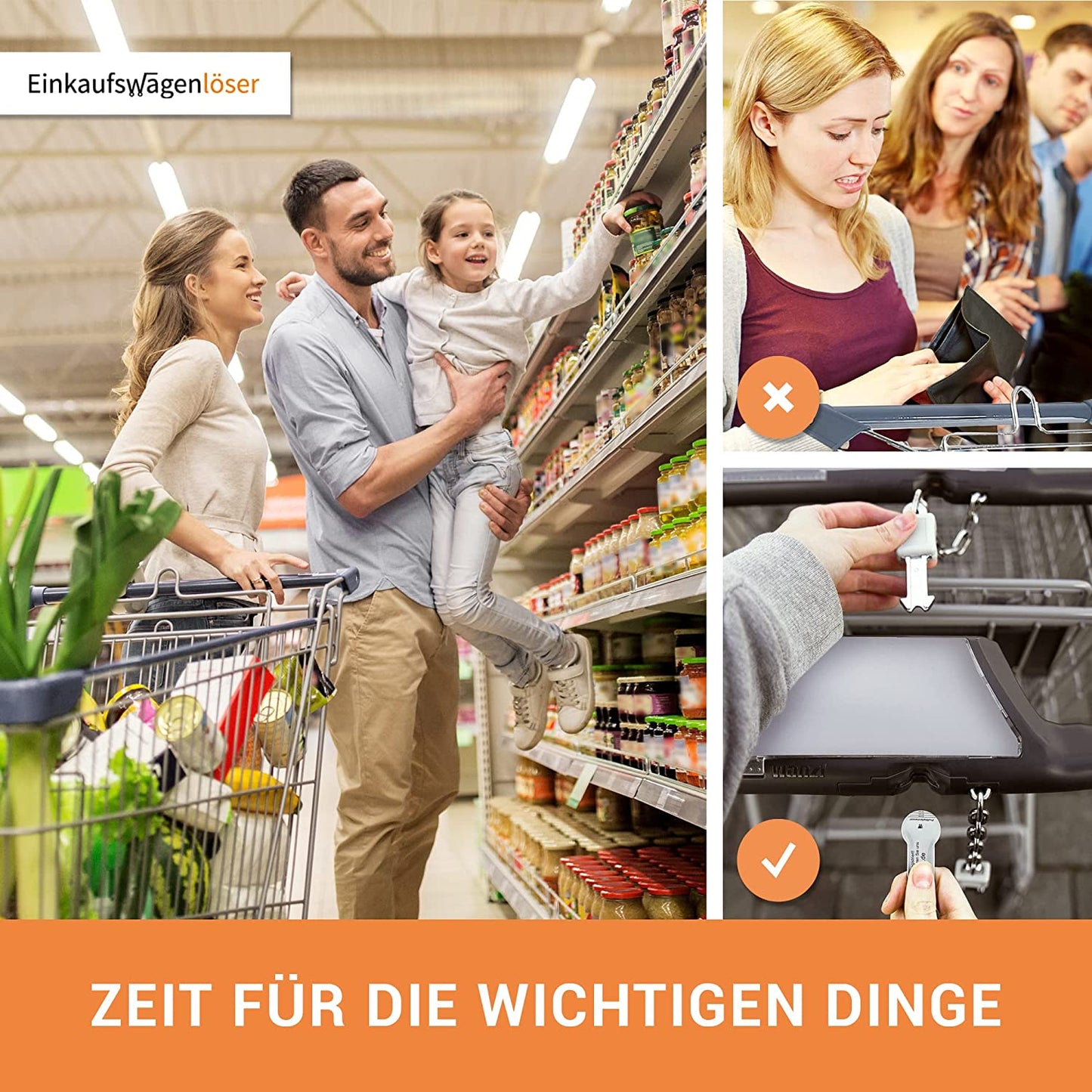 Einkaufswagenlöser Kuss-Smiley