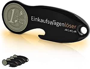 Einkaufswagenlöser Münze Form 2 schwarz Sets