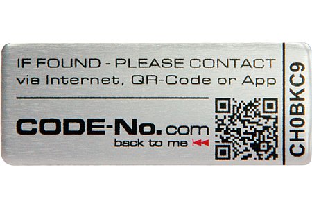 Diebstahlschutzlabel Alumiunium Code-No